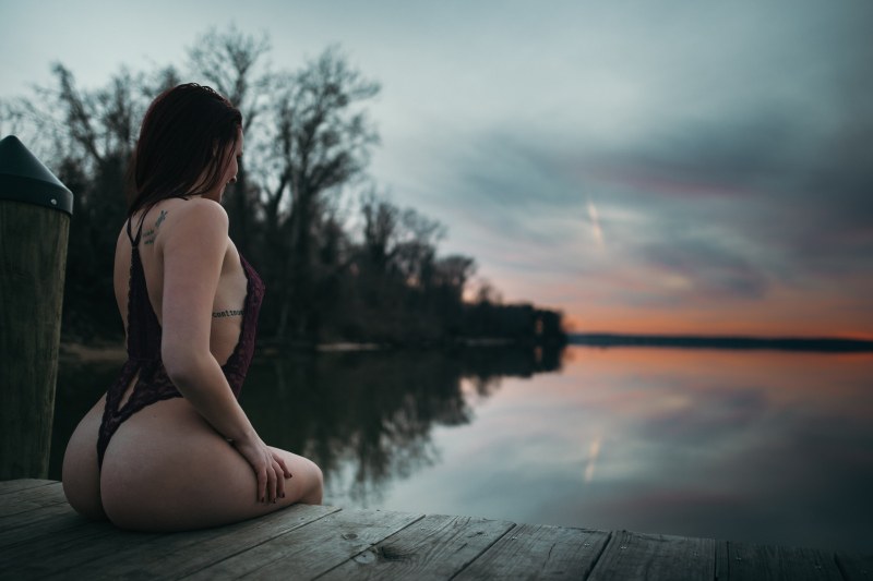 Beautiful butt on the river