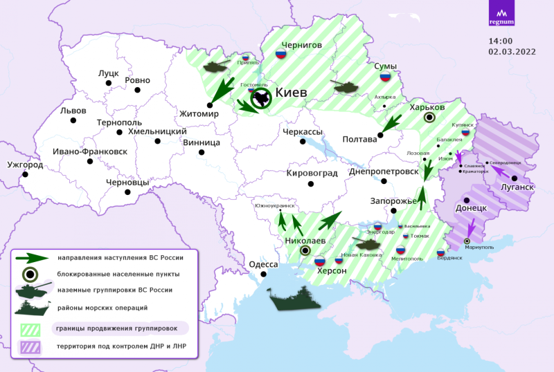 Map of Ukraine map of Ukrainian fighting