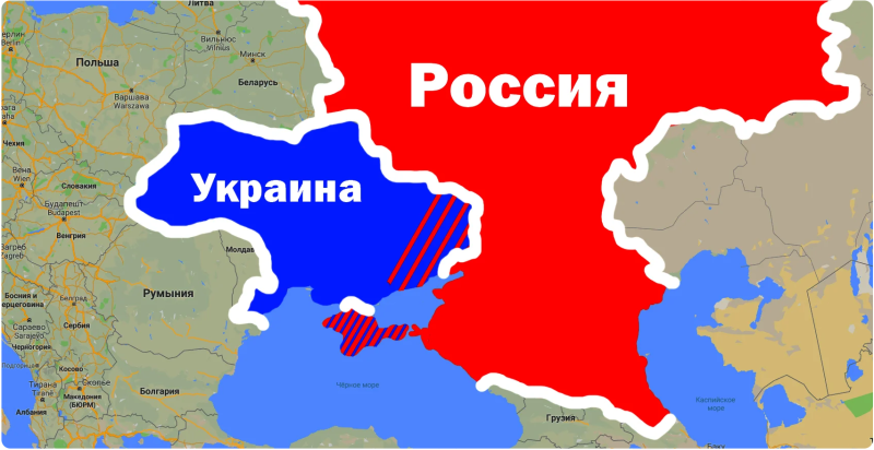 Russia and Ukraine territorially