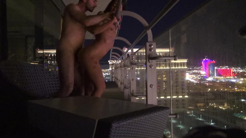 Beautiful anal on the balcony