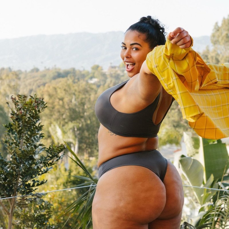 Big hips in bikini with a back