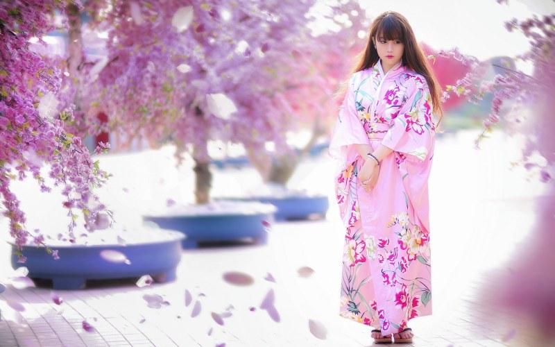 Japan girl in kimono