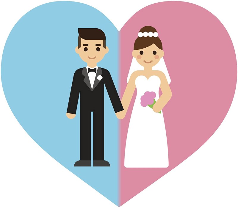 Husband with wife Cartoon