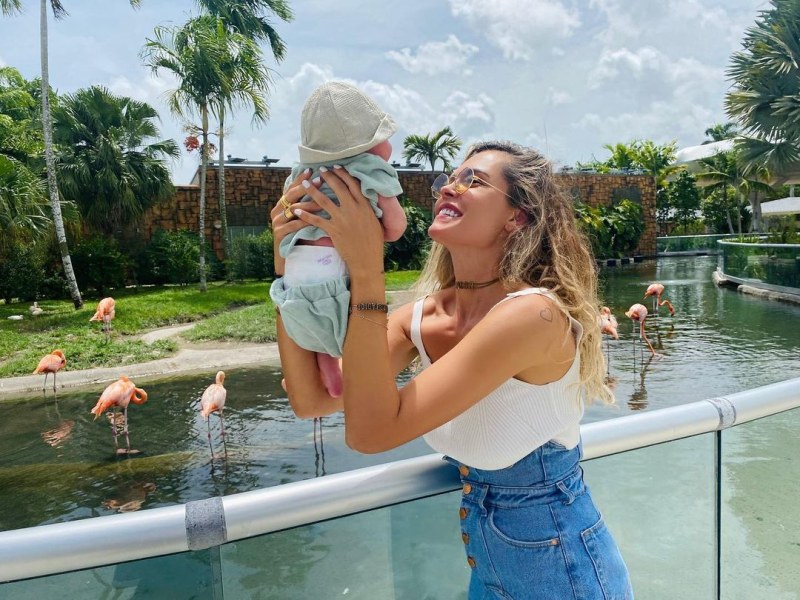 Maria Gorban with her son