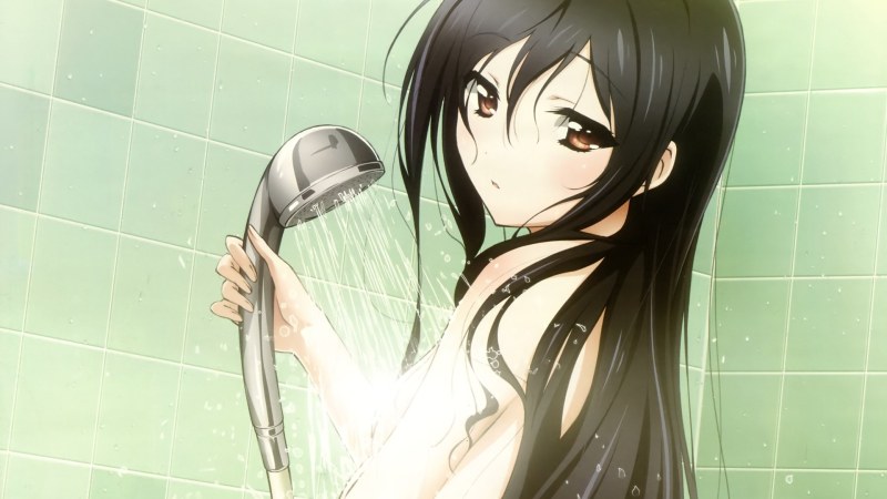 Anime girl in the shower