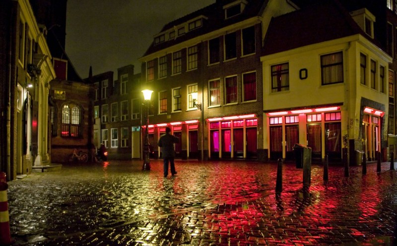 Theater in Amsterdam on Red Light Street