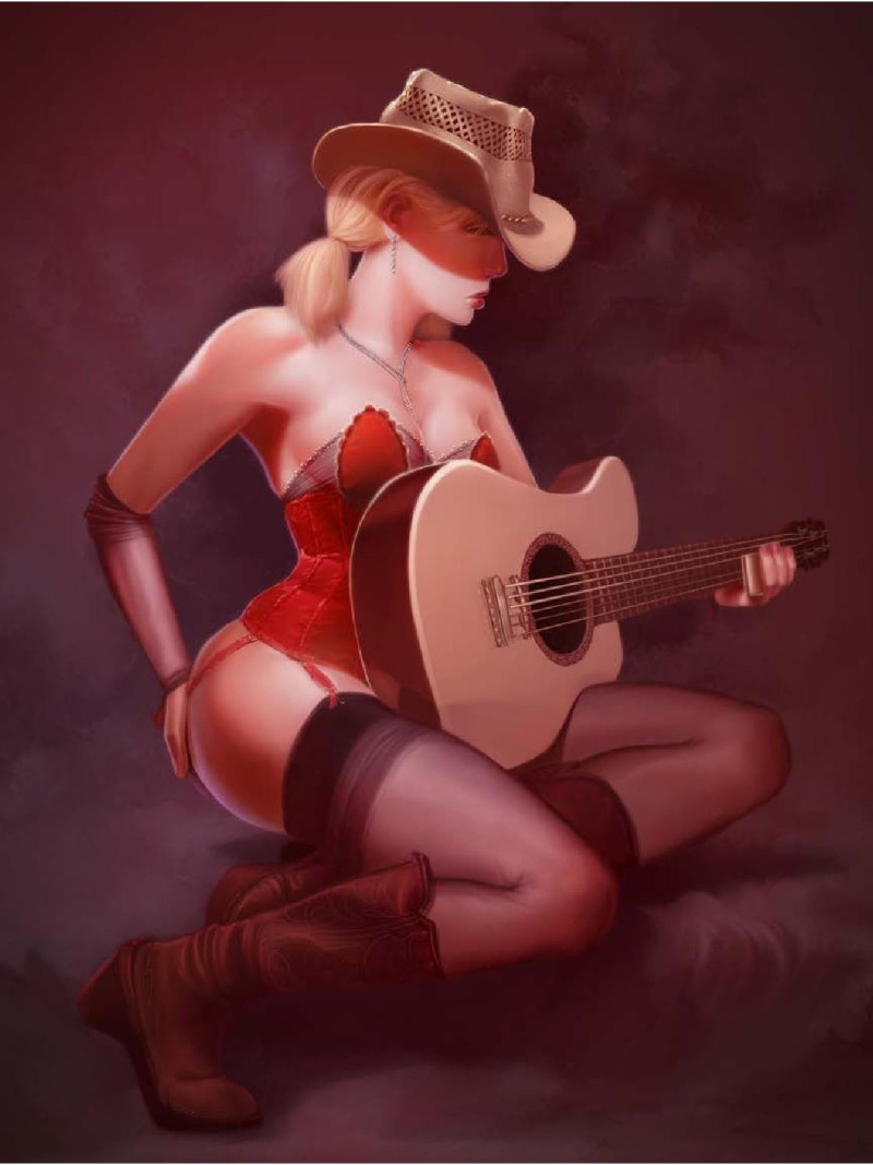 Beautiful girls in cowboy hats