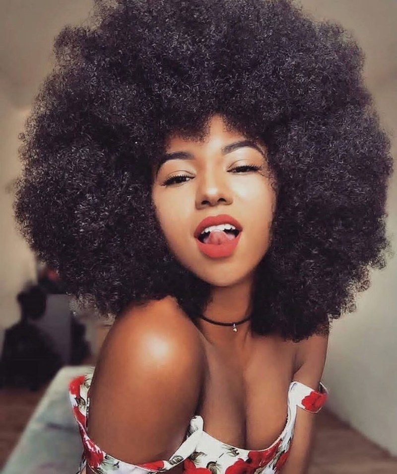 Afro with big tits