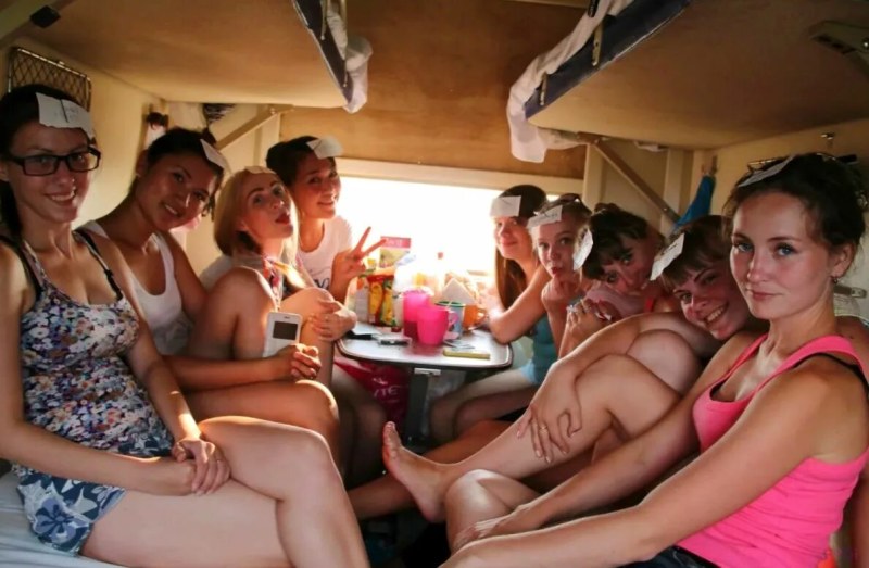 Girls in the reserved seat