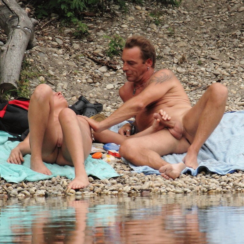 Erection on a nudic beach