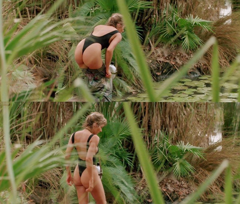 Linda Kozlowski in a swimsuit