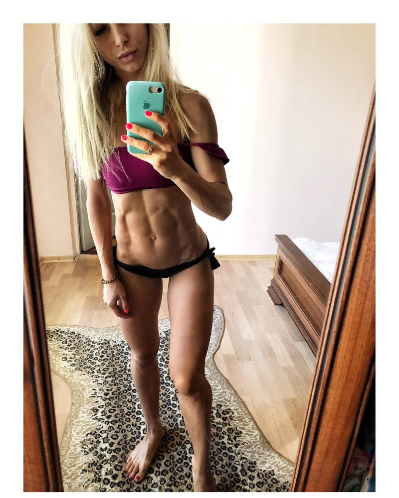 Lyubov Uspenskaya in his youth in a swimsuit