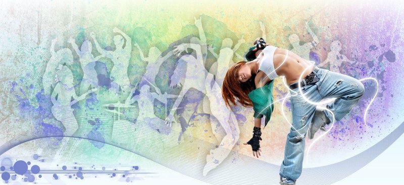 Dance theme of the background