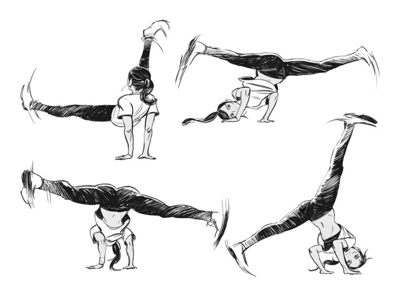 Break Dance Pose for drawing