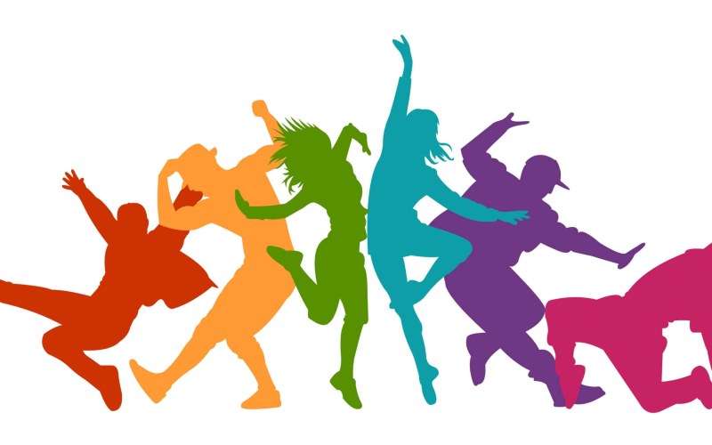 Color silhouettes of people