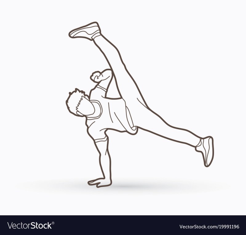 Coloring for boys Break Dance