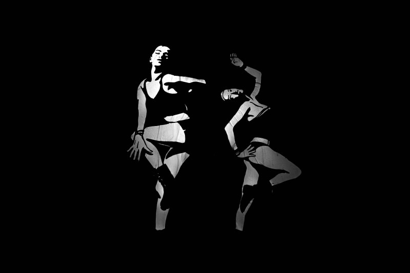 Dance on a black background