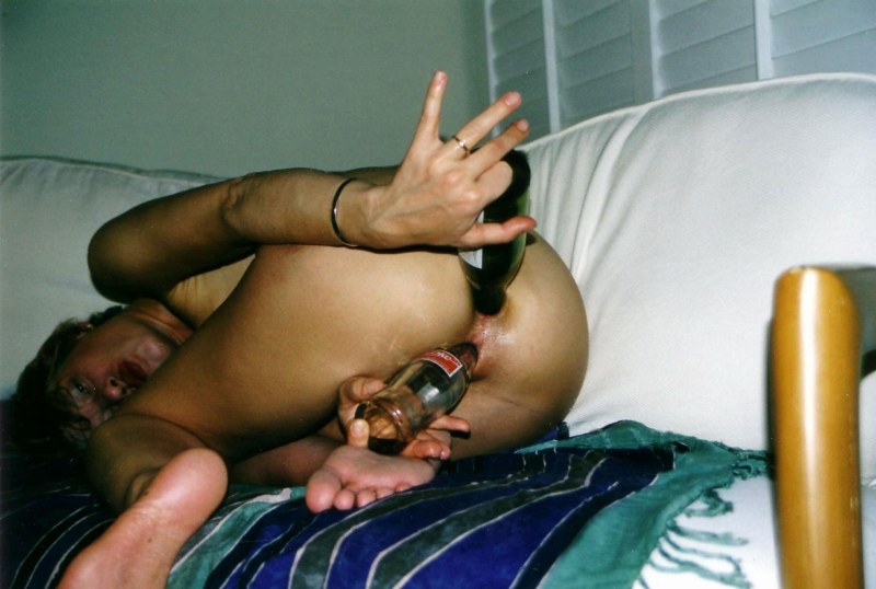 Masturbation of girls of bottles