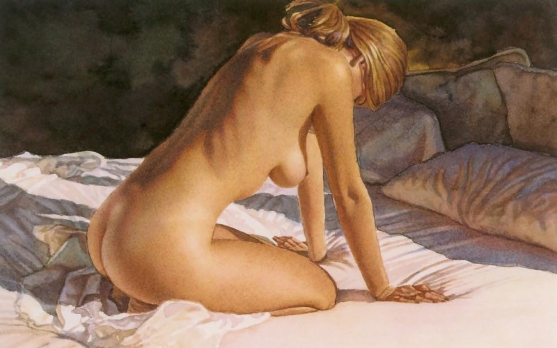 Steve Hanks Nudenka Watercolor