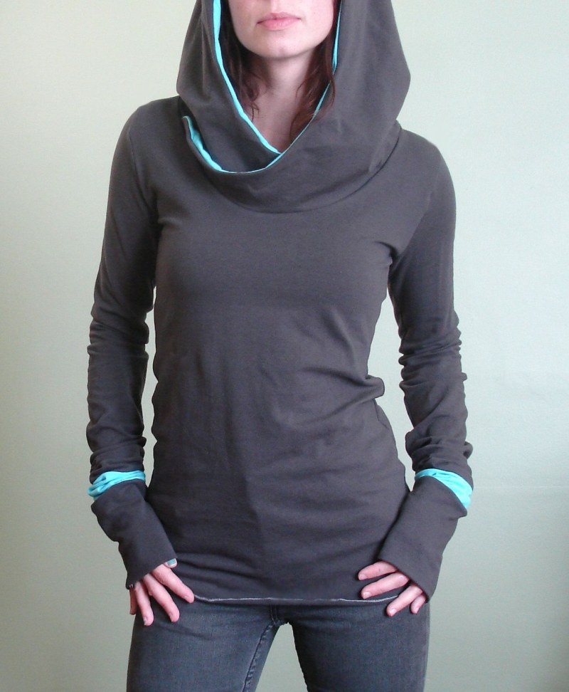 Sexy girl in a sweatshirt