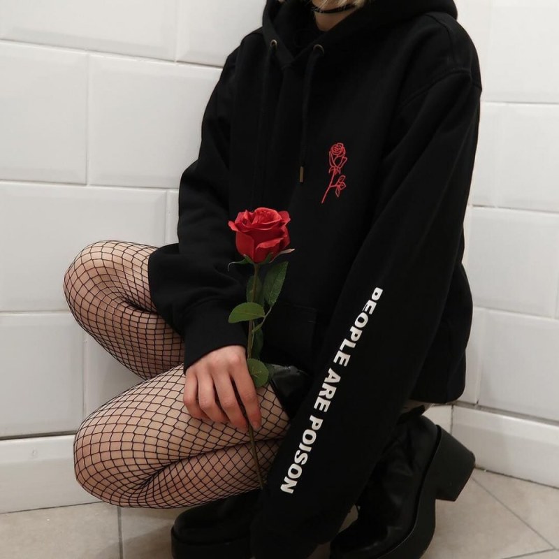 Julia Gavrilina in a sweatshirt