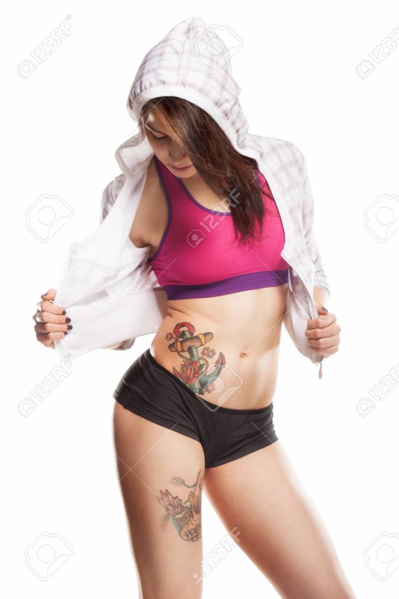 Man in a sweater with a hood from the back