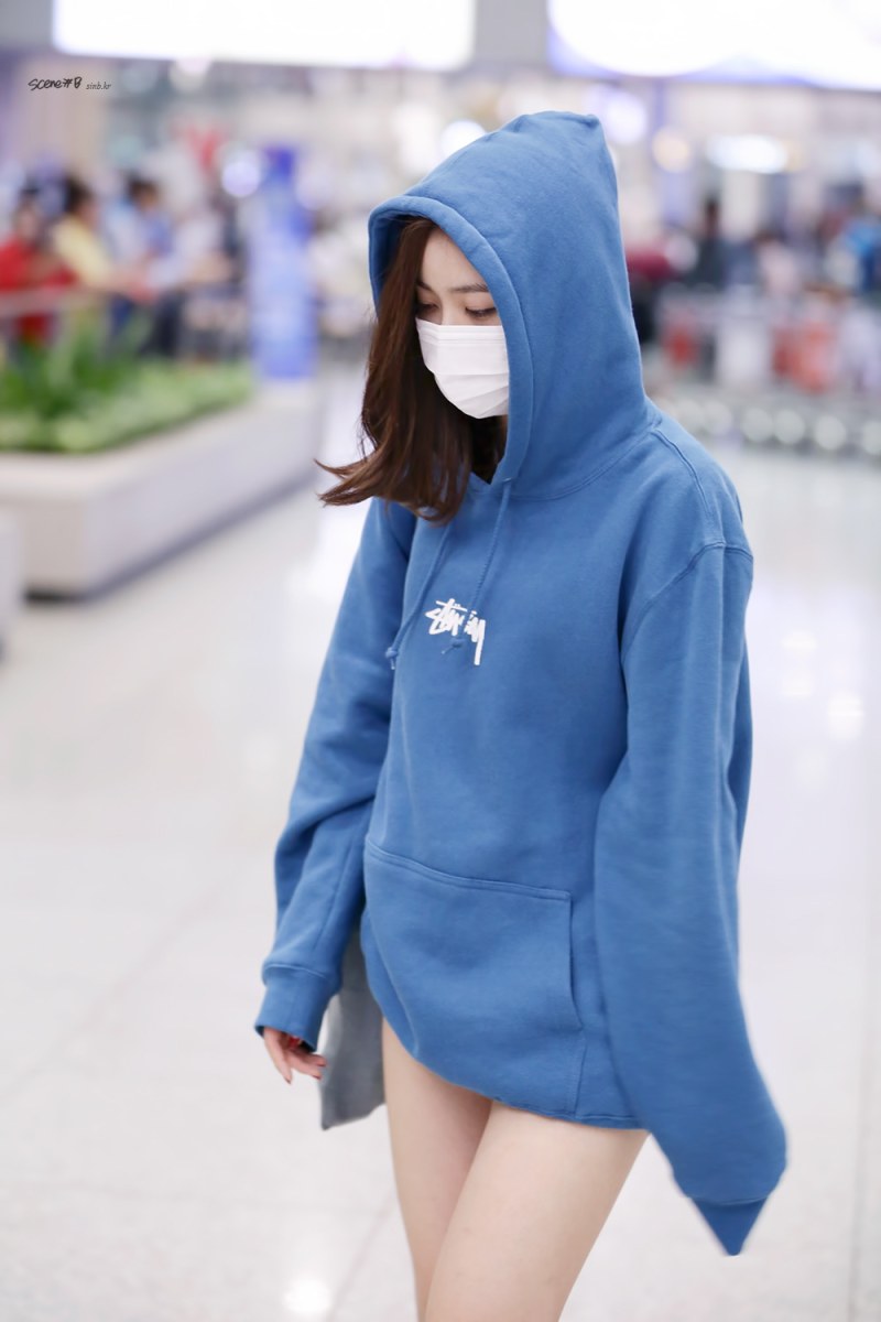 The girl is in the hood