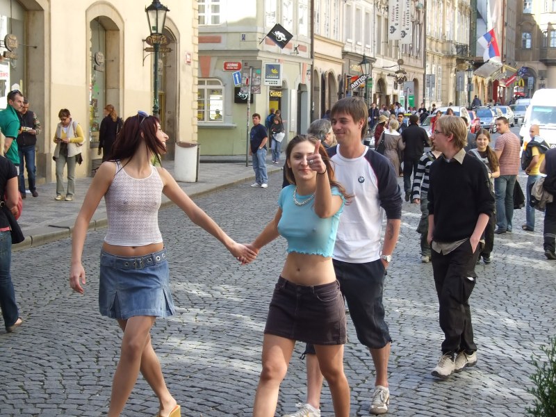 Pawing on the street