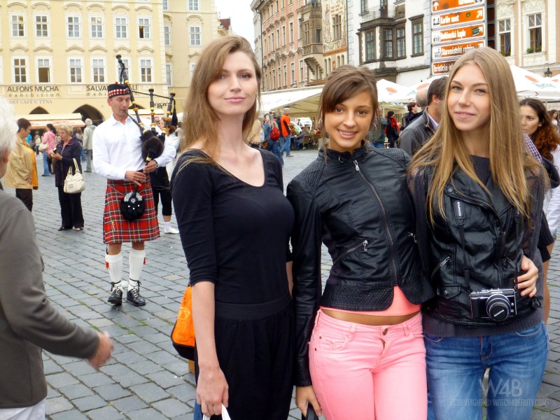 Masha Ryabushkina on the streets of Prague