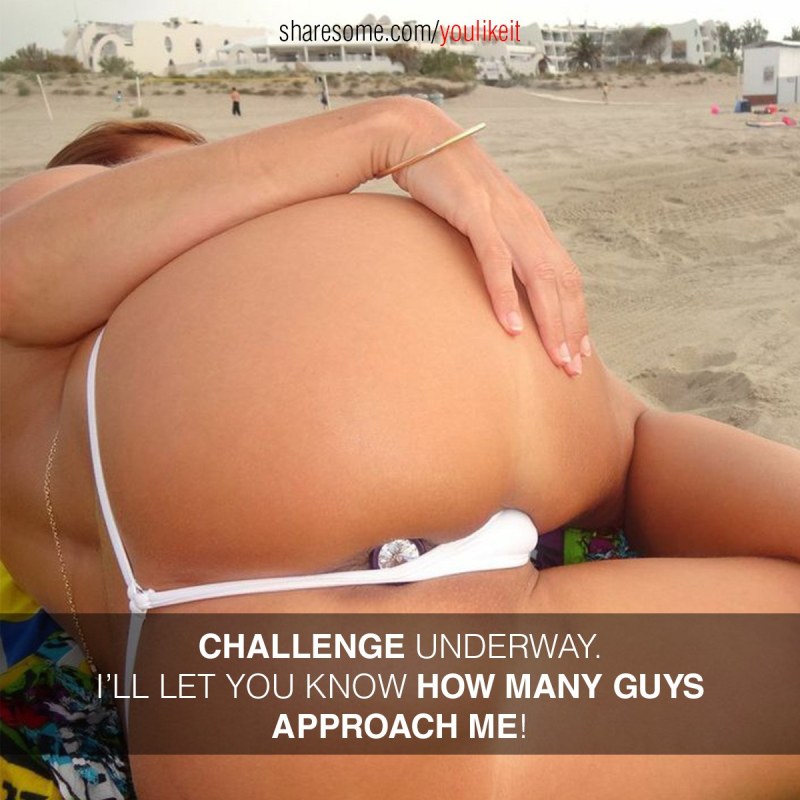 You can see the anus in thongs on the beach