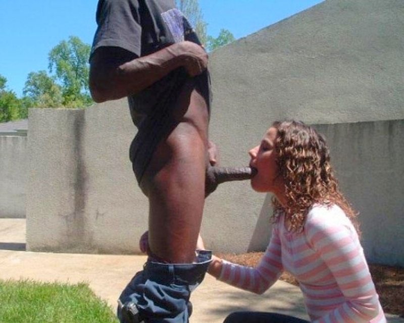 Gangbang with blacks in nature