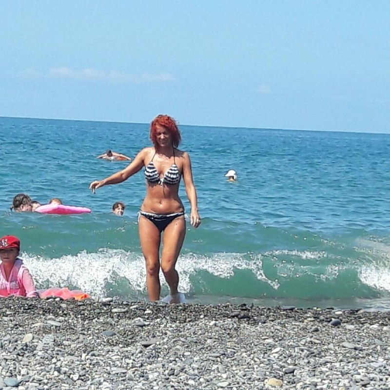 Elena Ksenofontova in a swimsuit