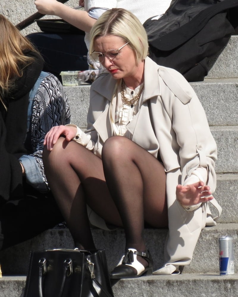 Without a dress at a corporate party