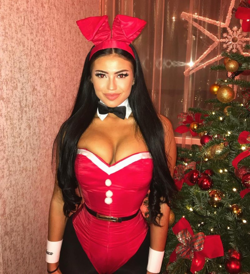 Girl in a schoolgirl costume