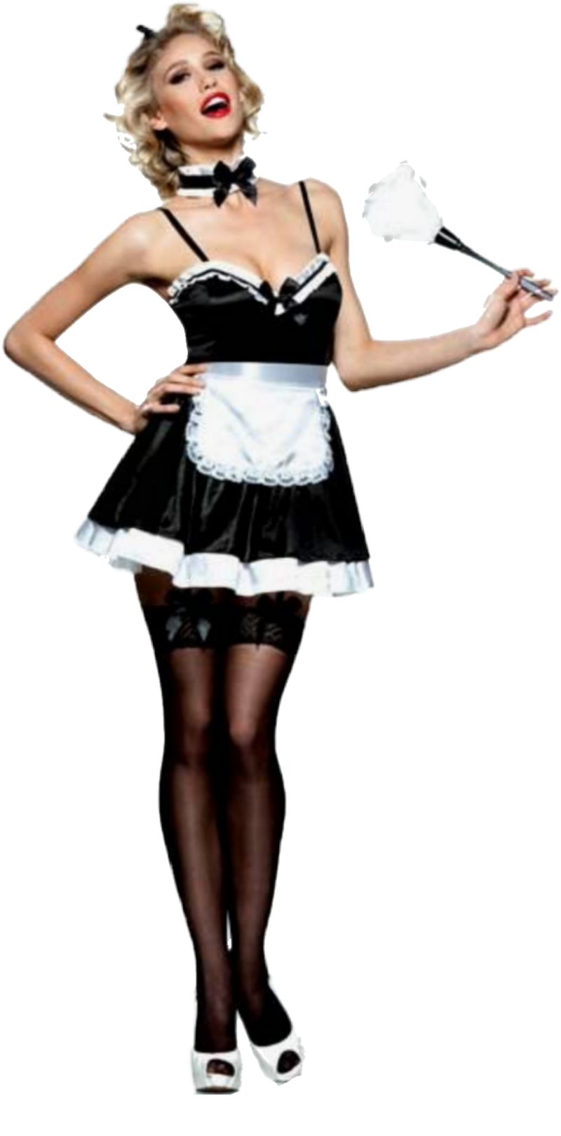 Red uniform of the girl