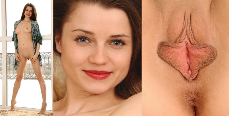 Face and vagina of a fashion model