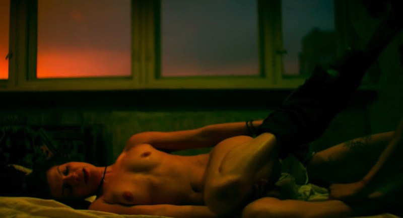 Photo shoot with a black man in the nude studio