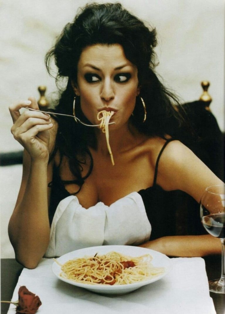Sophie Loren and Spaghetti