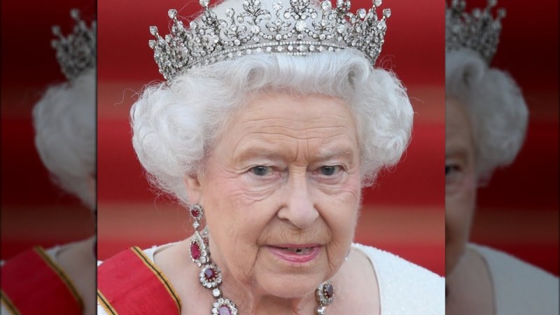 Elizabeth Crown is the second on a transparent layer
