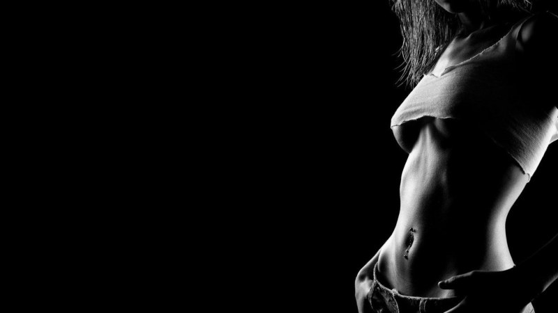 Nude on a dark background