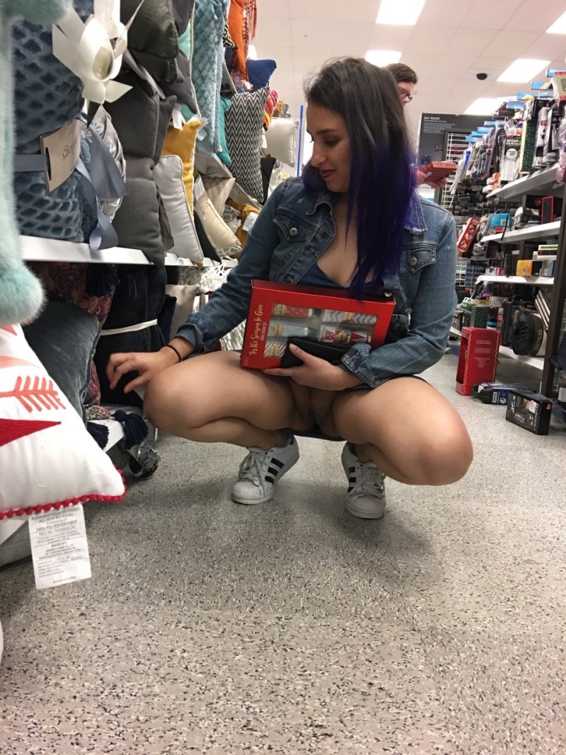 Girl Flaching Pussy in Office Public