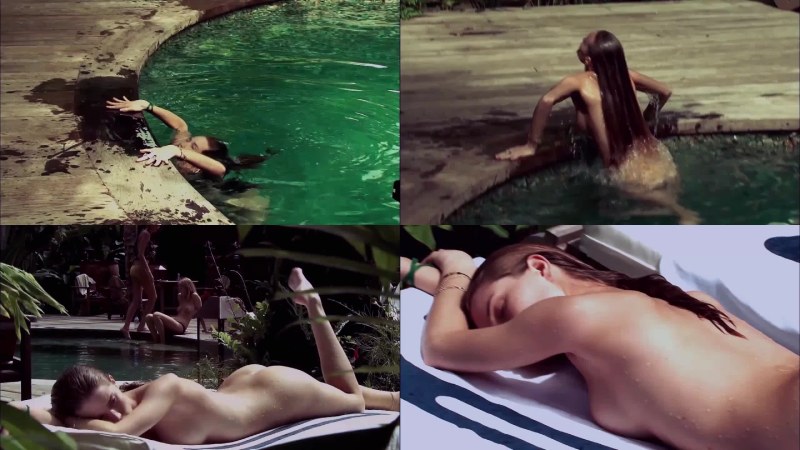 Naked girls in stockings standing