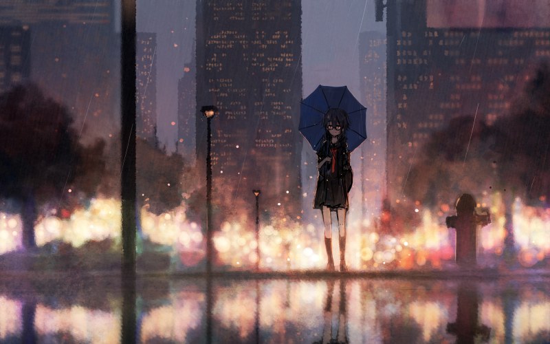 Anime rain