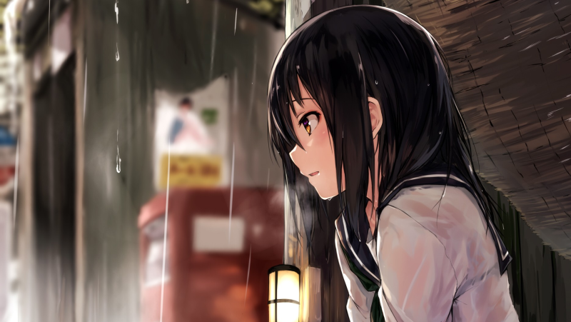The rain of the anime of the thrust