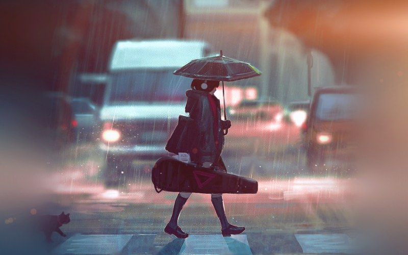 Anime rain