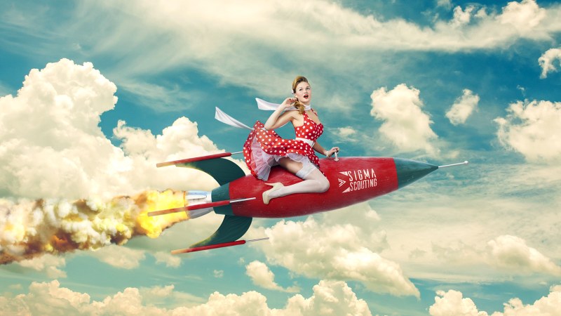 Girl on the rocket