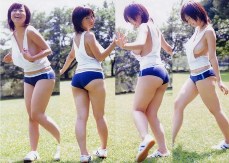 Japanese schoolgirls in shorts