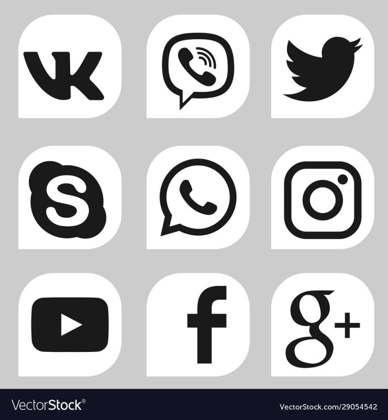 Stylized icons for social networks