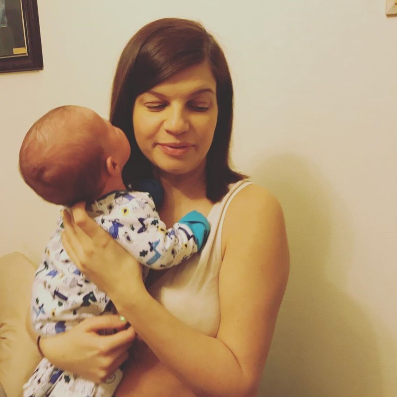 Agnia Kuznetsova and Maxim Petrov with his son