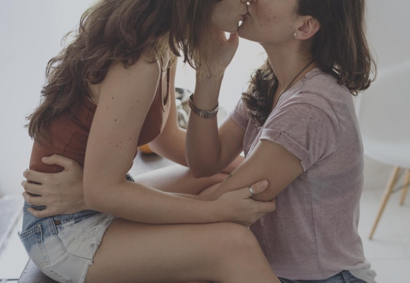 Sexual education lesbian kiss